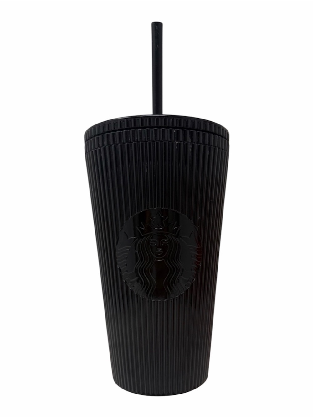 Starbucks  2024 Black Ribbed /pleated Grande 16 oz Tumbler